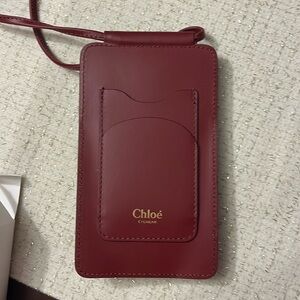Chloe leather pouch. New